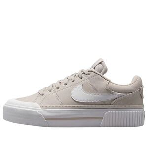 Nike Women's Court Legacy Lift - Taupe and White Sneakers
